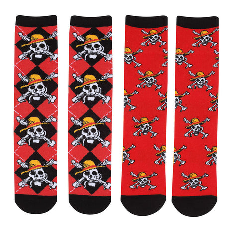 One Piece - Répéter le crâne / logo - Chaussettes - Pack de chaussettes 2