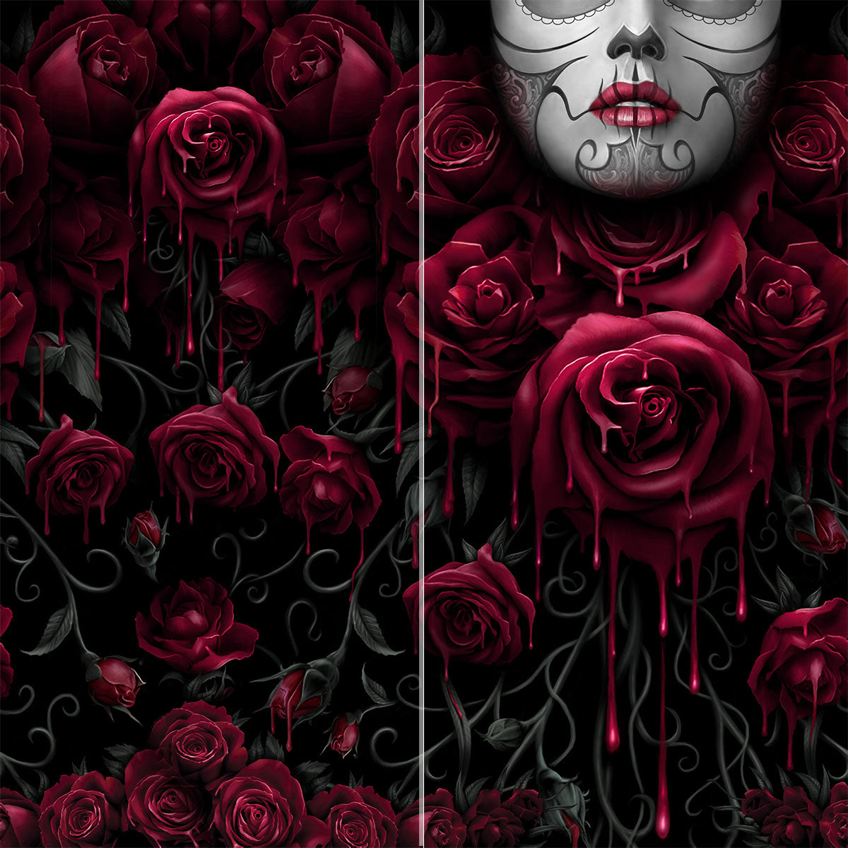 SPIRAL - BLOOD ROSE - MULTIFUNCTIONAL FACE WRAPS