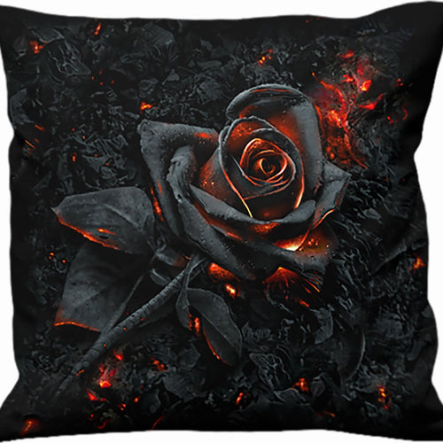 Rose brûlée - coussin carré