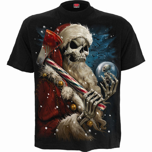 Candy Cane Santa - T -shirt czarny