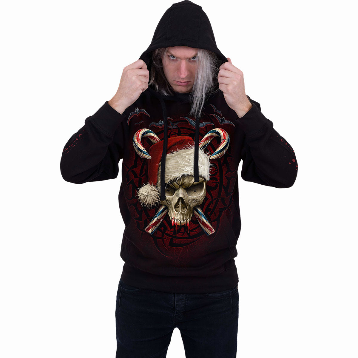 SPIRAL - CANDY CANE SANTA - HOODIE