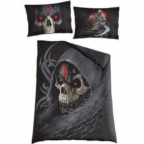 Dark Death - Single Duvet Cover + UK und EU Kissen Fall