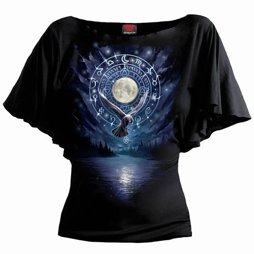 Witchcraft - Black Bat Bat Sleeve Top Black