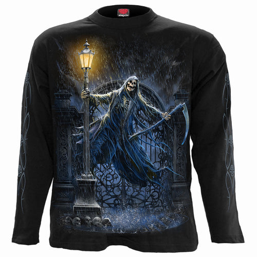 Raccogliendo sotto la pioggia - t -shirt longsleeve nera