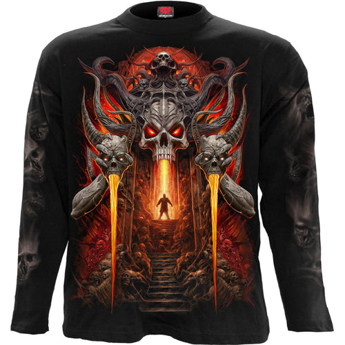 Gates of Hell - T -shirt di Longsleeve Nero