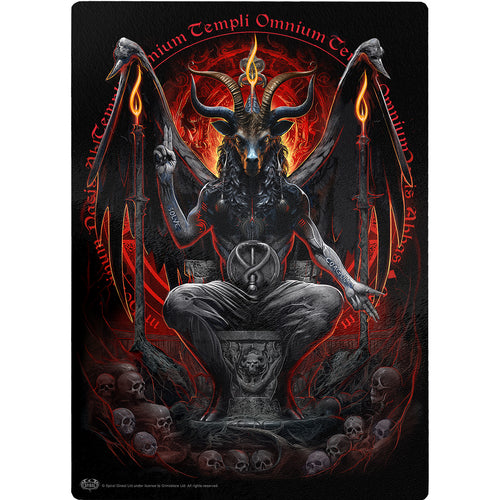 SPIRAL - BAPHOMET - GLASS CHOPPING BOARD (RECTANGULAR)