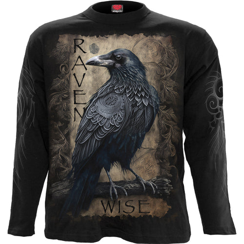 Raven Wise - T-shirt Longsleeve noir