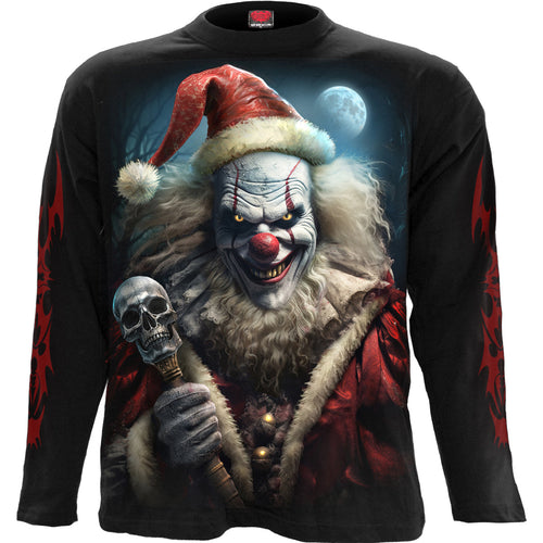 Clown du Père Noël - T-shirt Longsleeve Black