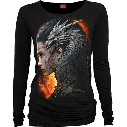 SPIRAL - DRACO QUEEN - BAGGY TOP BLACK