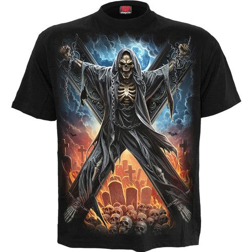 SPIRAL - CROSSED OVER - T-SHIRT BLACK