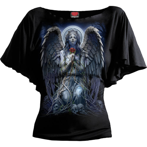 Angel de duelo - Bar Boat Bat Bat Manga Top Negro