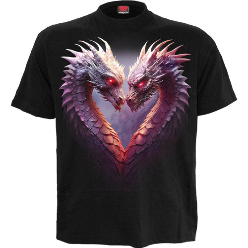 Heart of Dragons - T-shirt à imprimé avant noir