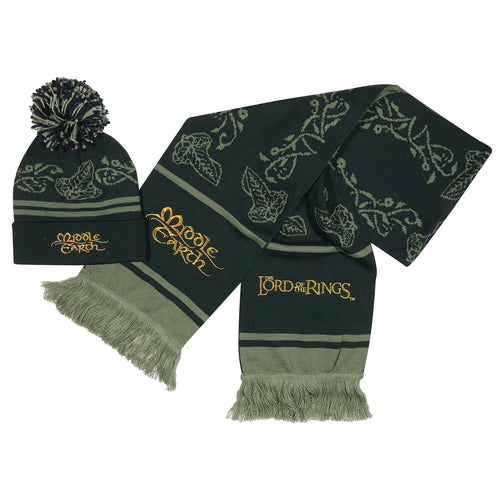 Signore degli Anelli - Set di cappelli e sciarpa (set verde unisex) una taglia - sciarpa e cappello set