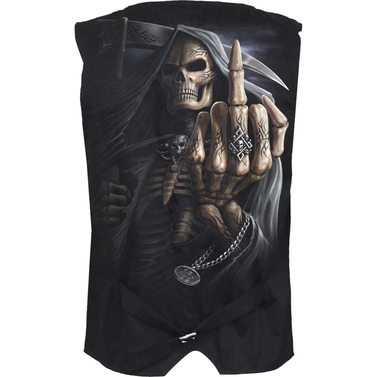 SPIRAL - BONE FINGER - GOTHIC WAISTCOAT FOUR BUTTON WITH LINING