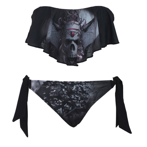 Goth Nights - Alllover Flapover Bikini Swimsuit