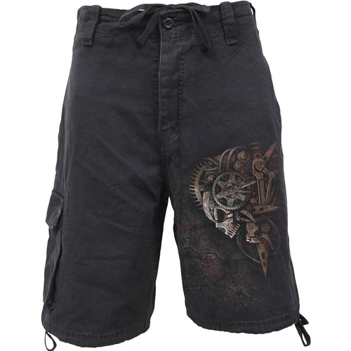 SPIRAL - DIESEL PUNK - VINTAGE CARGO SHORTS BLACK