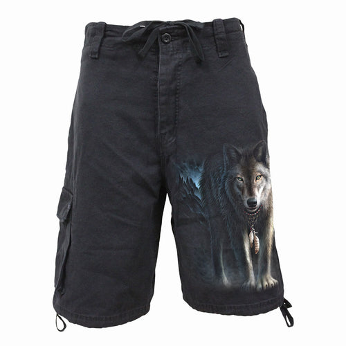 SPIRAL - FROM DARKNESS - VINTAGE CARGO SHORTS BLACK