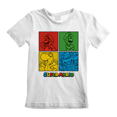 Nintendo Super Mario - Squares - T -shirt per bambini