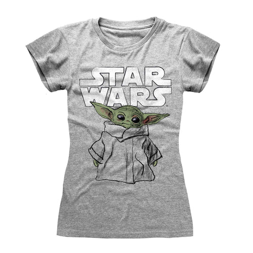 STAR WARS: THE MANDALORIAN - CHILD SKETCH - FITTED T-SHIRT