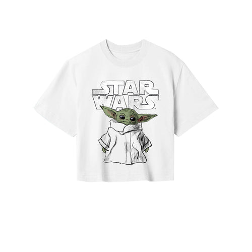 STAR WARS: THE MANDALORIAN - THE CHILD SKETCH - CROPPED T-SHIRT