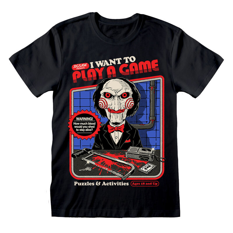 Steven Rhodes - X SAW I Want To Play A Game - T-Shirt Black