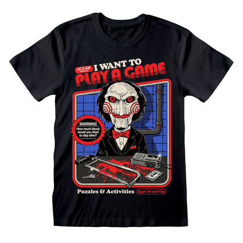 STEVEN RHODES X SAW - I WANT TO PLAY A GAME - T-SHIRT