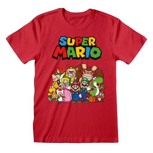 SUPER MARIO BROS - MAIN CHARACTER GROUP - T-SHIRT