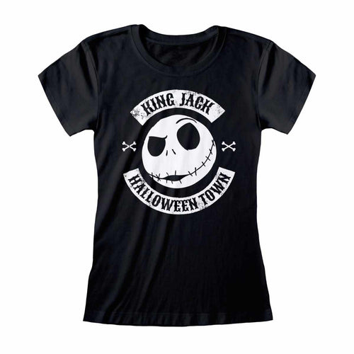 THE NIGHTMARE BEFORE CHRISTMAS - JACK CREST - FITTED T-SHIRT