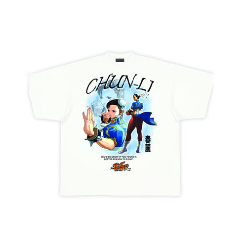 Street Fighter - Chun-li - T-shirt blanc