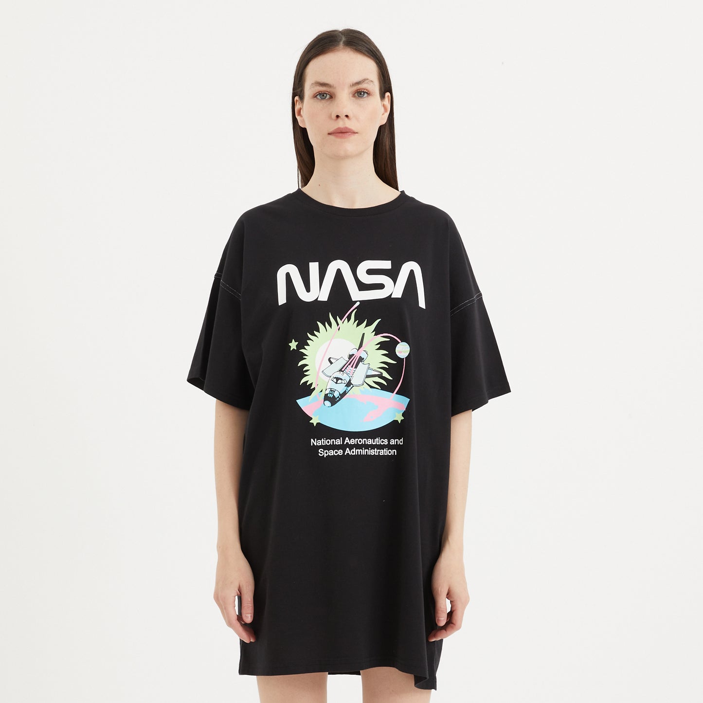 NASA - SOLAR ENERGY - OVERSIZED CROPPED T-SHIRT