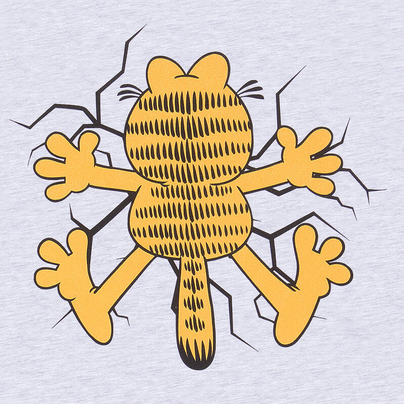 Garfield - Wall Smash - T-Shirt Grey