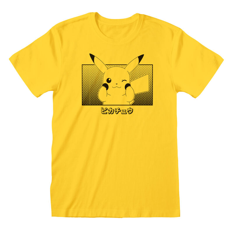 Pokemon - Pikachu Katakana - T-Shirt Yellow