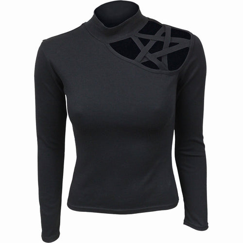 Eleganza gotica - Pentagram Spalla Longsleeve Top