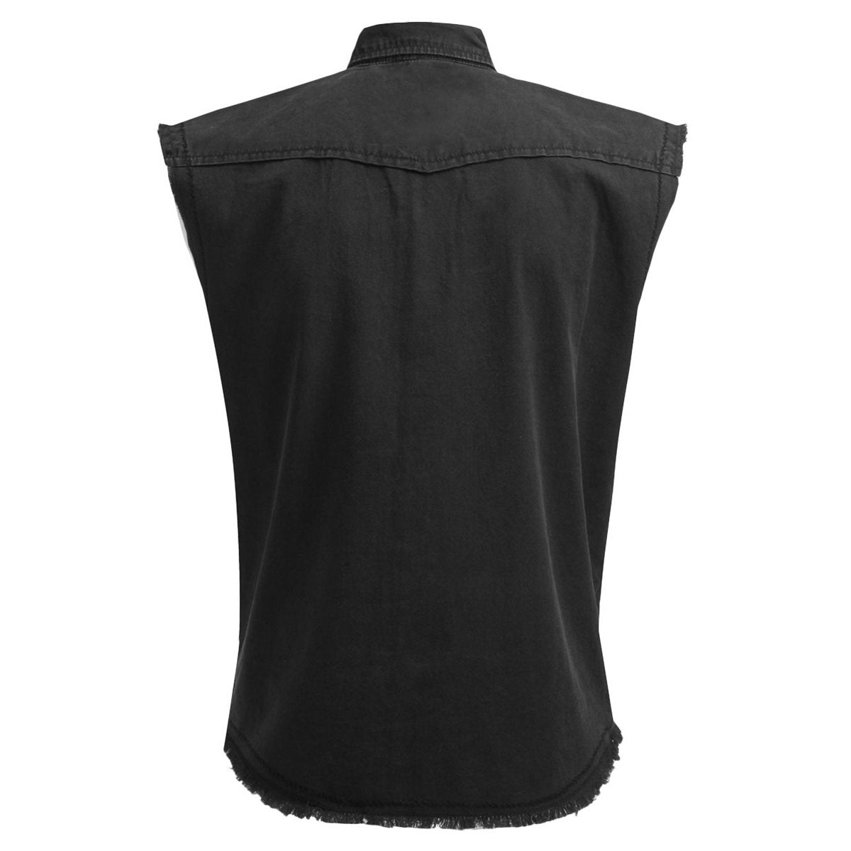 METAL STREETWEAR - Sleeveless Stone Washed Worker Black - Spiral USA