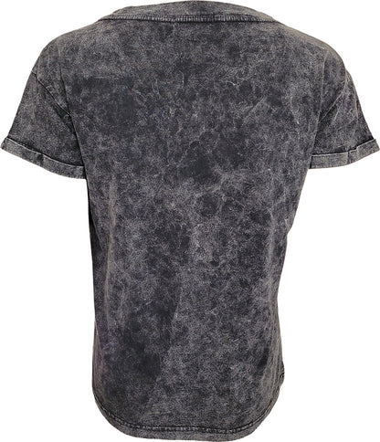 SPIRAL - URBAN FASHION - ACID WASH TURNUP SLEEVE