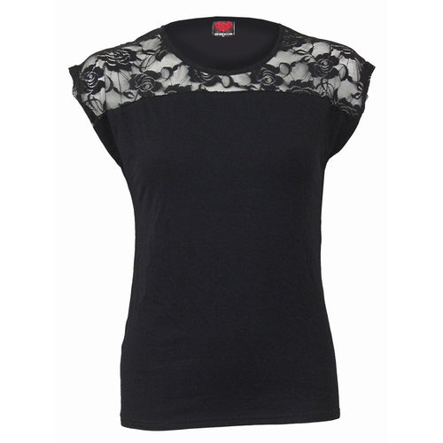 SPIRAL - URBAN FASHION - LACE SHIFT ELEGANT TOP