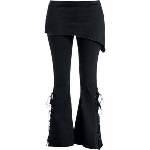 Moda urbana - leggings a taglio dello stivale 2in1 con gonna micro inclinazione