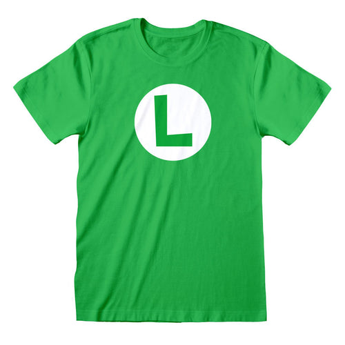 SUPER MARIO - LUIGI BADGE - T-SHIRT