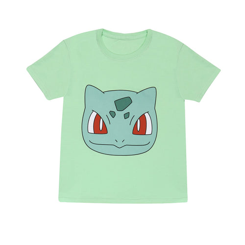 POKEMON - BULBASAUR FACE- T-SHIRT