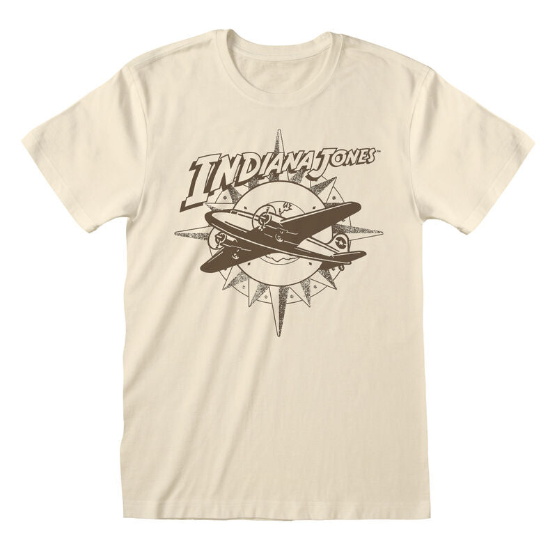 Indiana Jones - Plane And Compass - T-Shirt Natural