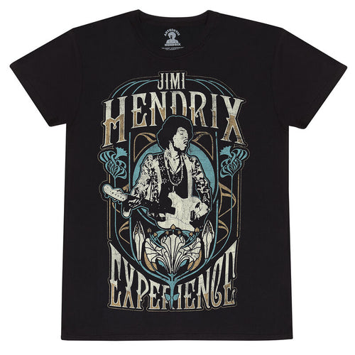 Jimi Hendrix - Art Nouveau - T -Shirt Black