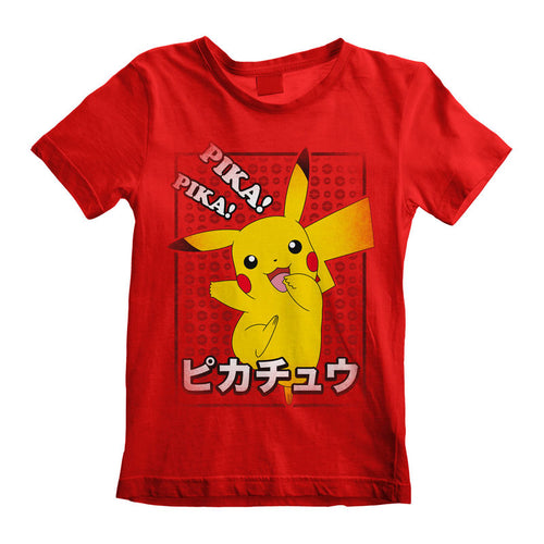 Pokemon - Pika Pika giapponese (bambini) - maglietta per bambini