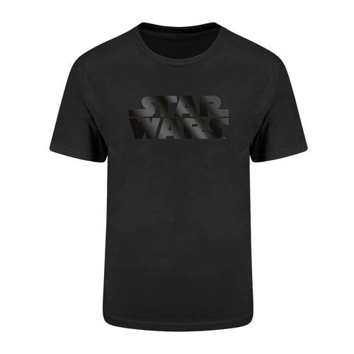 STAR WARS - LOGO BLACK ON BLACK - T-SHIRT