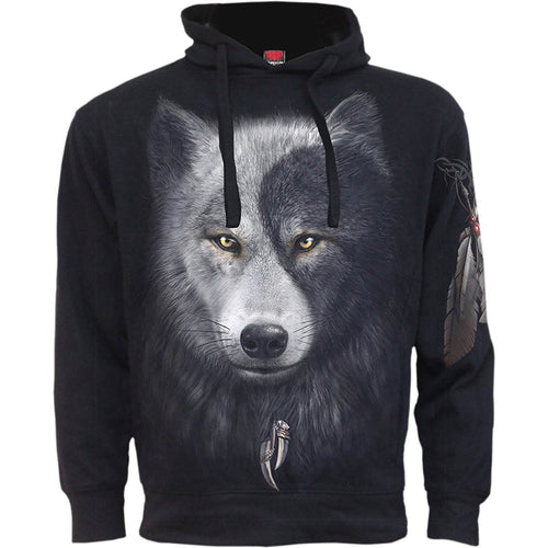 Wolf Chi - Black con cappuccio tascabile laterale