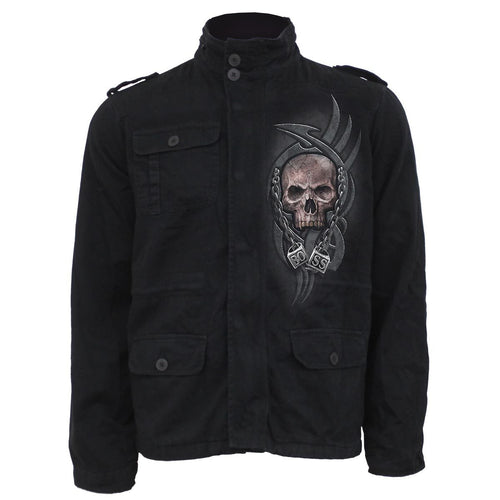 Boss Reaper - Chaqueta forrada militar con capucha oculta