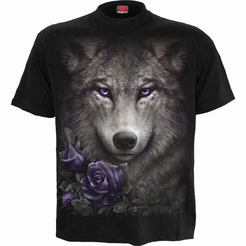 Wolf Roses - T -shirt z nadrukiem przedniego czarny