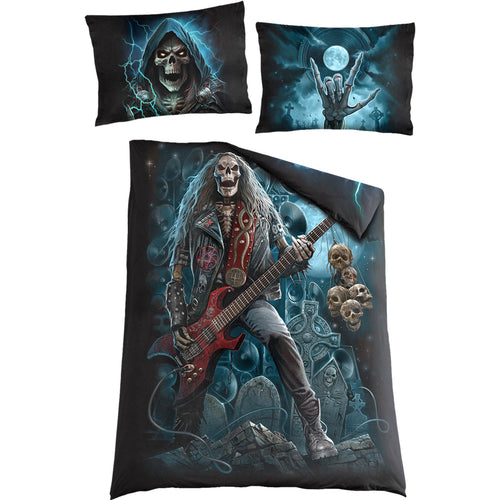 Grim Rocker - Single Cotton Duvet Cover + UK i UE Pillow Case