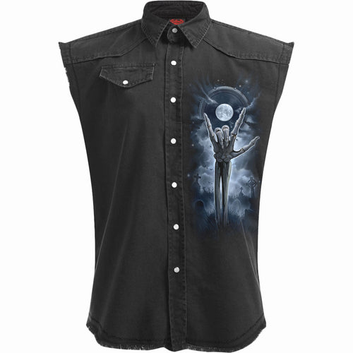 SPIRAL - GRIM ROCKER - SLEEVELESS STONE WASHED WORKER