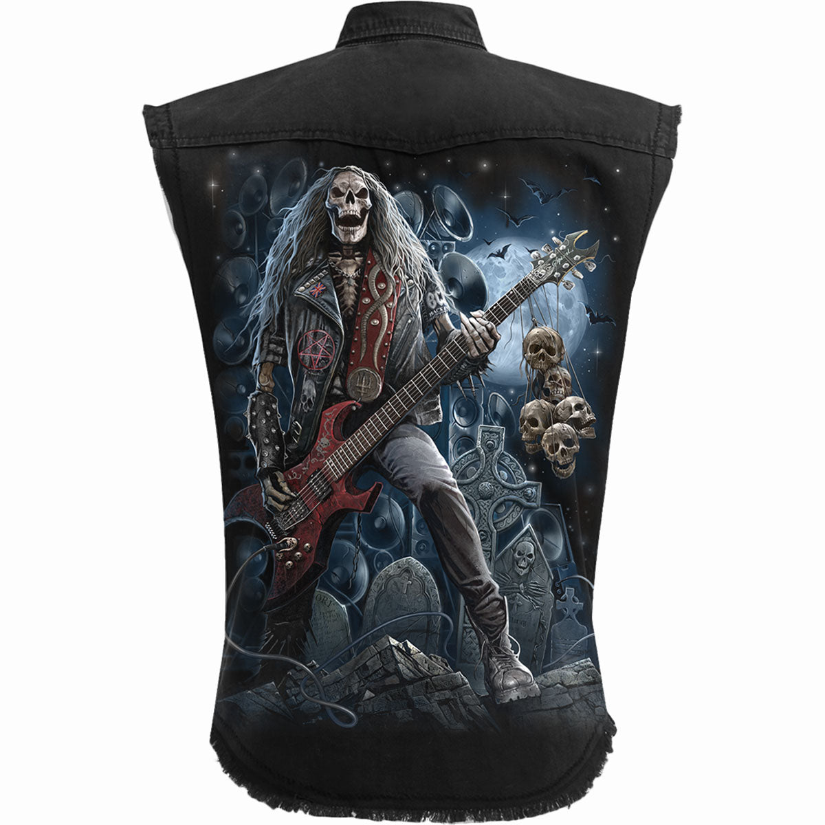 SPIRAL - GRIM ROCKER - SLEEVELESS STONE WASHED WORKER