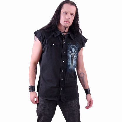 SPIRAL - GRIM ROCKER - SLEEVELESS STONE WASHED WORKER